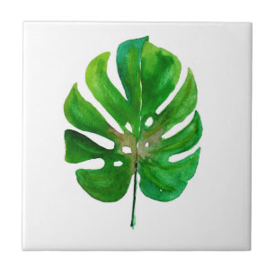 Azulejo de Cerâmica Folha de Monstera