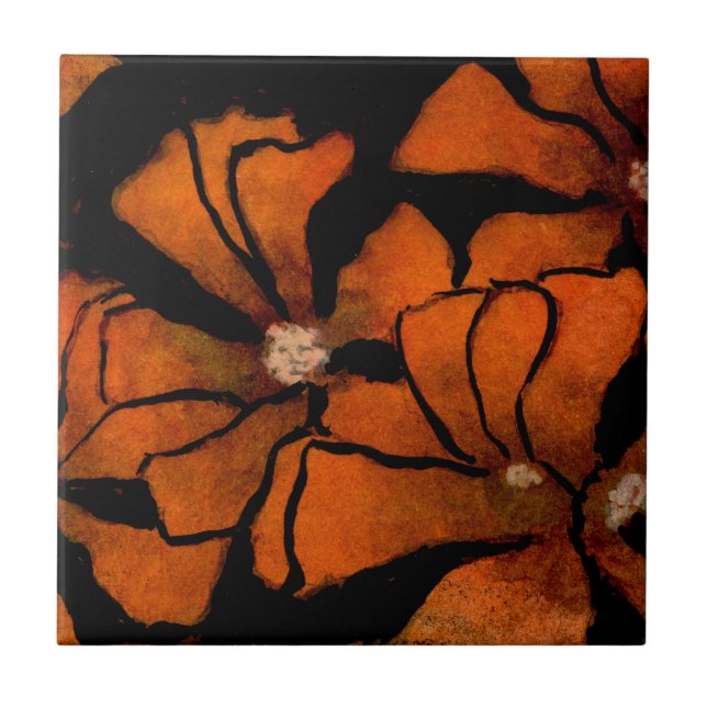 azulejo de cerâmica "Freaky Floral #1" (Frente)