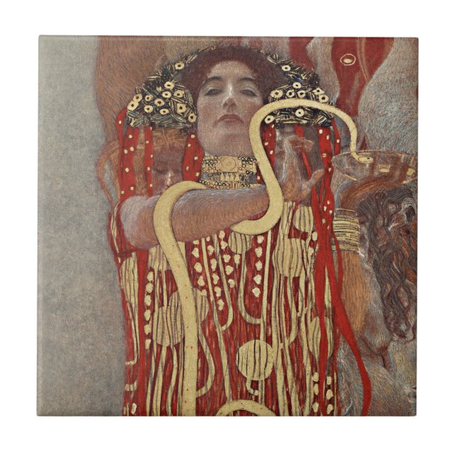 AZULEJO DE CERÂMICA: GUSTAV KLIMT : HIGIAIA: 1907 (Frente)