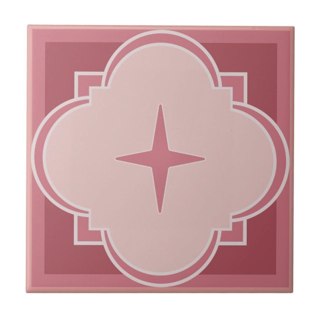 azulejo de cerâmica inspirado por moroccan (Frente)