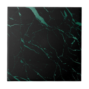 Azulejo de cerâmica Luxe Black e Green Marble
