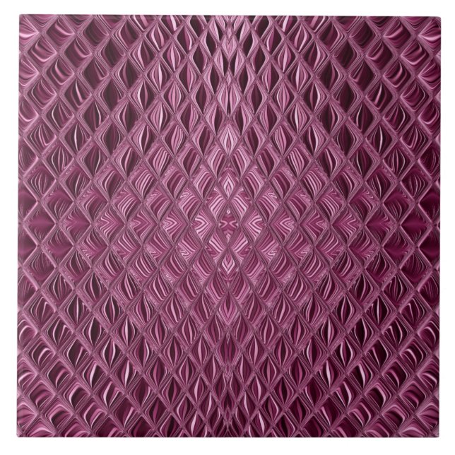 Azulejo de cerâmica magenta decorativa (Frente)