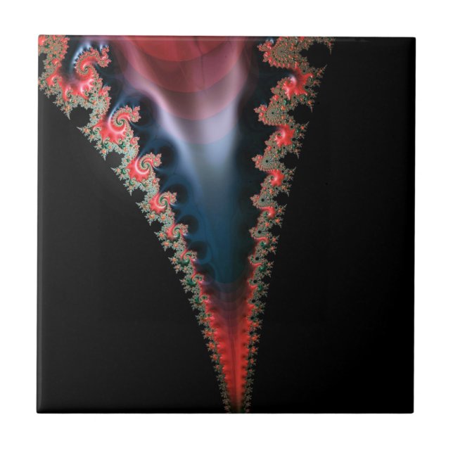 Azulejo de cerâmica Mandelbrot Zip (Frente)