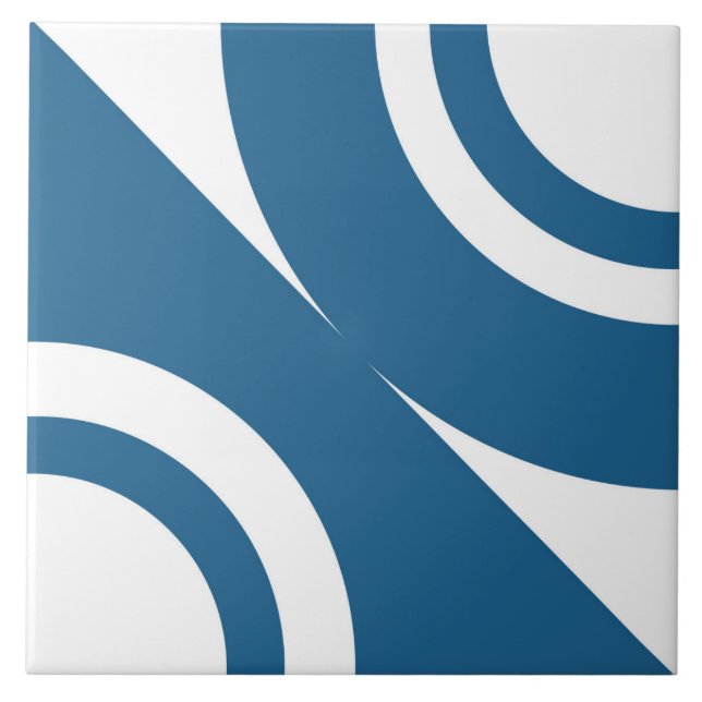 Azulejo de Cerâmica Moderna Luza Geométrico - Azul (Frente)