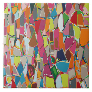 Azulejo de cerâmica multicolores Deco Geométrico