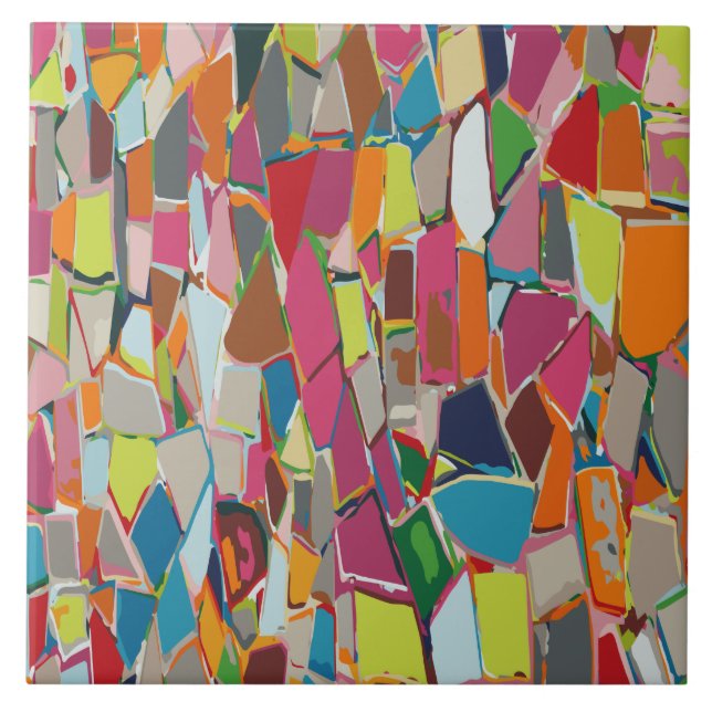 Azulejo de cerâmica multicolores Deco Geométrico d (Frente)