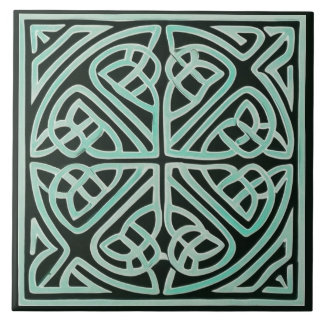 Azulejo de cerâmica Nó Celular Irlandês Preto e Ve
