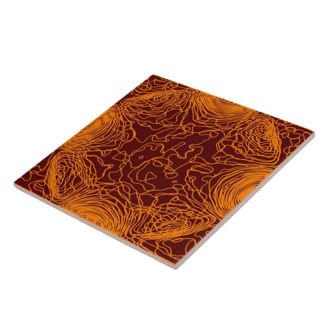 Azulejo de cerâmica Orange Yarn (Lateral)