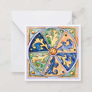 Azulejo de cerâmica para a Sicília - P7 - Cartão p