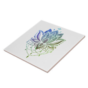 Azulejo de cerâmica para design floral colorida