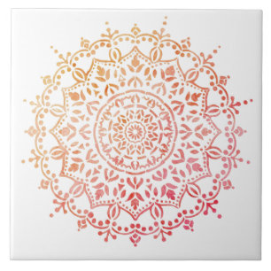 Azulejo de cerâmica para design floral colorida