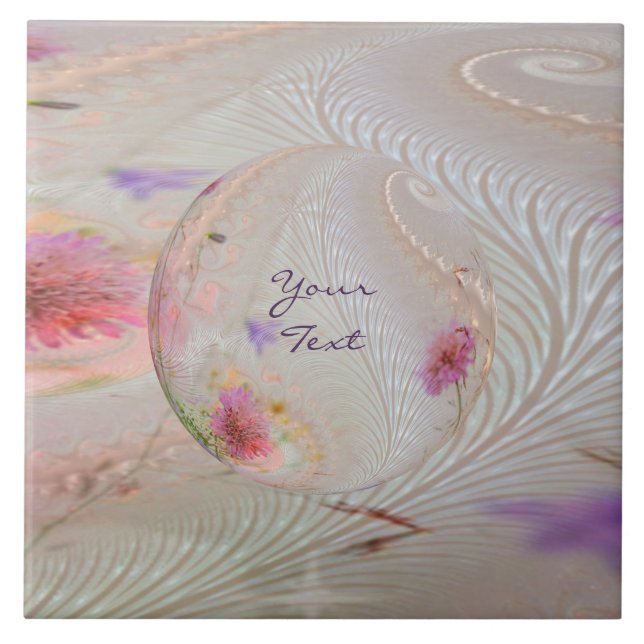 Azulejo de cerâmica plana, cor-de-rosa, única (Frente)