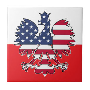 Azulejo de Cerâmica Polonês Americano de Águia
