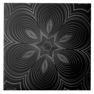 Azulejo de cerâmica Preto e Cinza