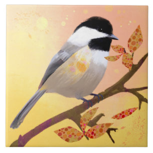 Azulejo de Cerâmica Pretty Chickadee