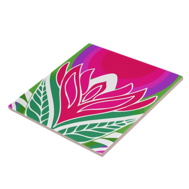 azulejo de cerâmica retrô padrão dos anos 60 70 (Lateral)