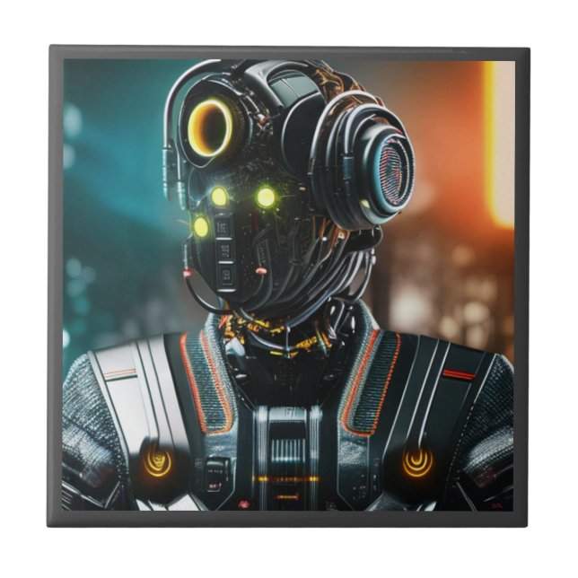 Azulejo de cerâmica robô 3 (Frente)