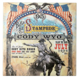 Azulejo de Cerâmica Rodeio Cody, Wyoming