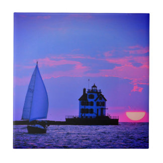 Azulejo de cerâmica Sunset Sail