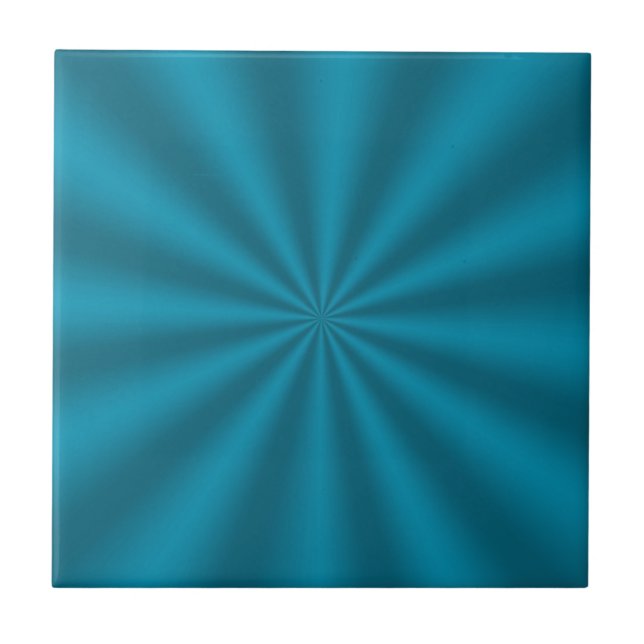 Azulejo de cerâmica Teal Starburst (Frente)