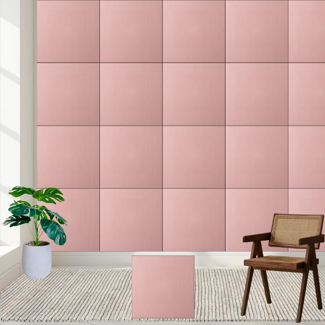 Azulejo de cerâmica texturizado moderno, cor-de-ro (Modern Soft Pink Textured Ceramic Tile)
