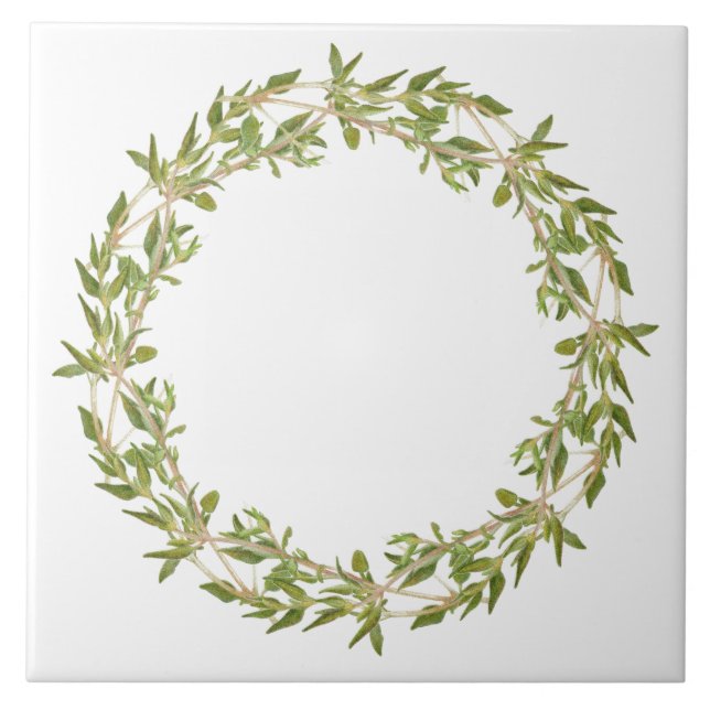 AZULEJO de cerâmica THYME WREATH 6" (Frente)
