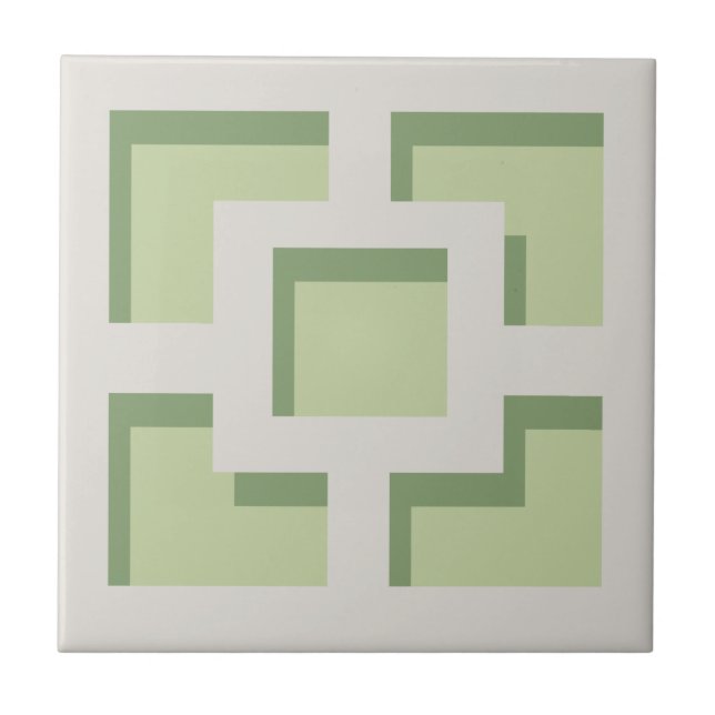 Azulejo de cerâmica Trellis Verde (Frente)