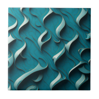 Azulejo de cerâmica "Turquoise Waves"