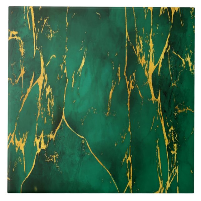 Azulejo de cerâmica verde marble (Frente)