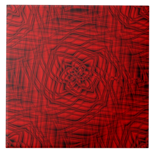 Azulejo de cerâmica vermelho sem costura (Frente)
