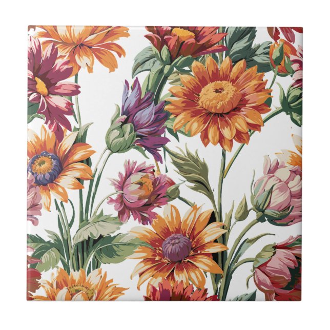 Azulejo de cerâmica Vintage Blossom (Frente)