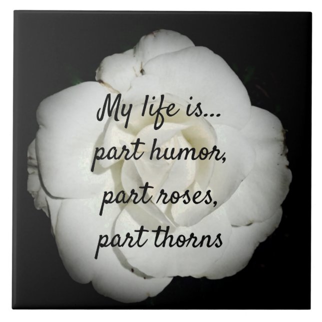 Azulejo de cerâmica White Rose (Frente)