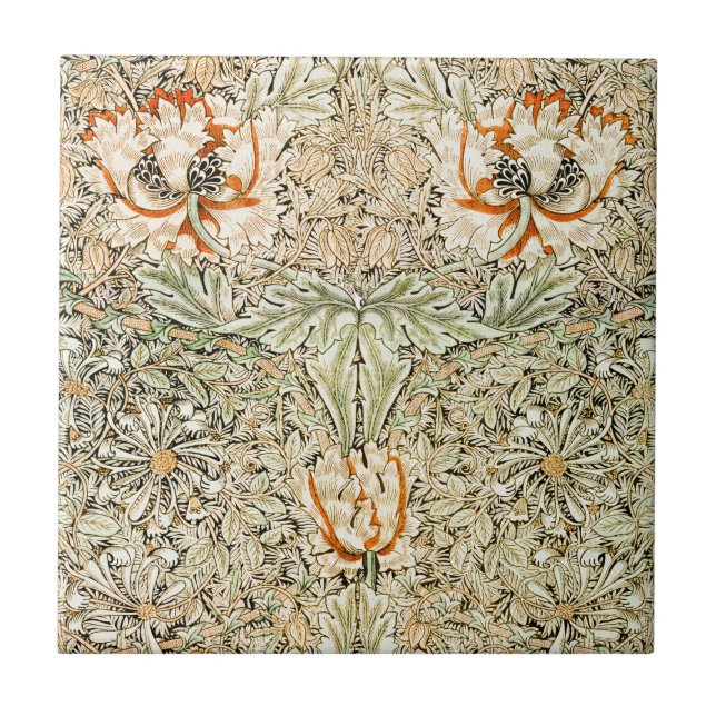 AZULEJO DE CERÂMICA: WILLIAM MORRIS : HONEYSUCKLE (Frente)