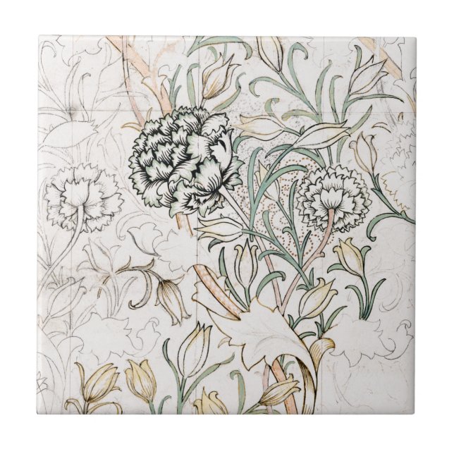 AZULEJO DE CERÂMICA: WILLIAM MORRIS : HONEYSUCKLE (Frente)