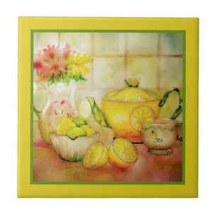 Azulejo de chá com limão