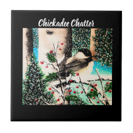 Azulejo de Chickadeter de Natal