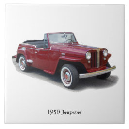azulejo de cima para baixo do Jeepster 1950