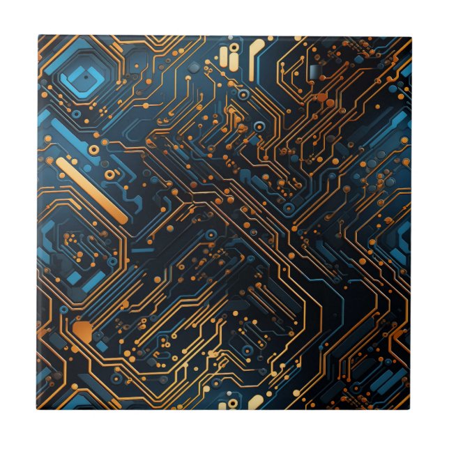 Azulejo de circuito eletrônico (Frente)