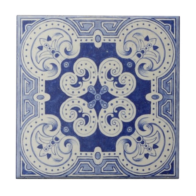 Azulejo de cobalto azul cerâmico (Frente)