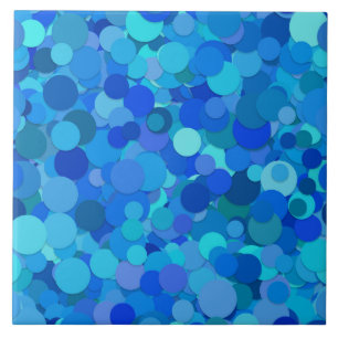 azulejo de confetes de ponto azul
