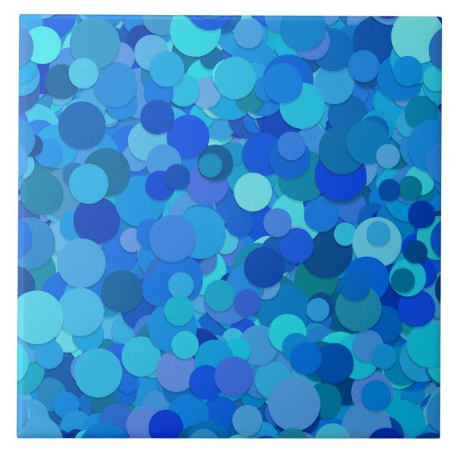 azulejo de confetes de ponto azul (Frente)