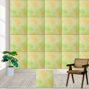 Azulejo de cor aquosa verde e amarelo cerâmico