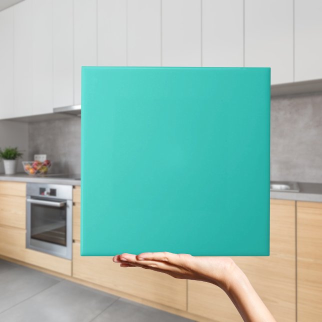 Azulejo de cor azul turquesa (Modern plain turquoise blue Tile
)