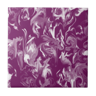 Azulejo de Cor Mista Roxo Escuro e Branco