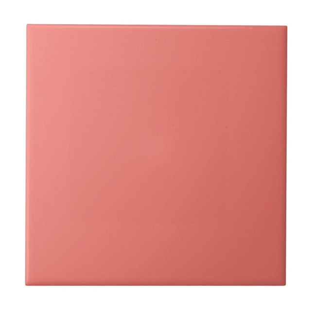 Azulejo de cor rosa coral (Frente)