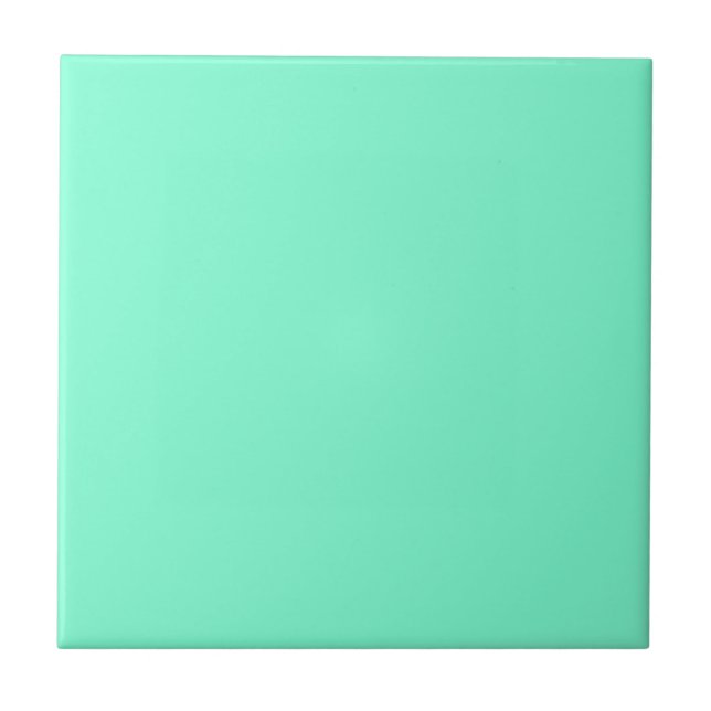 Azulejo de cor sólida azul-aqua simples (Frente)