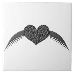Azulejo de Coração de Amor com Ala Gótica