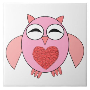Azulejo de Coração de Amor Rosa