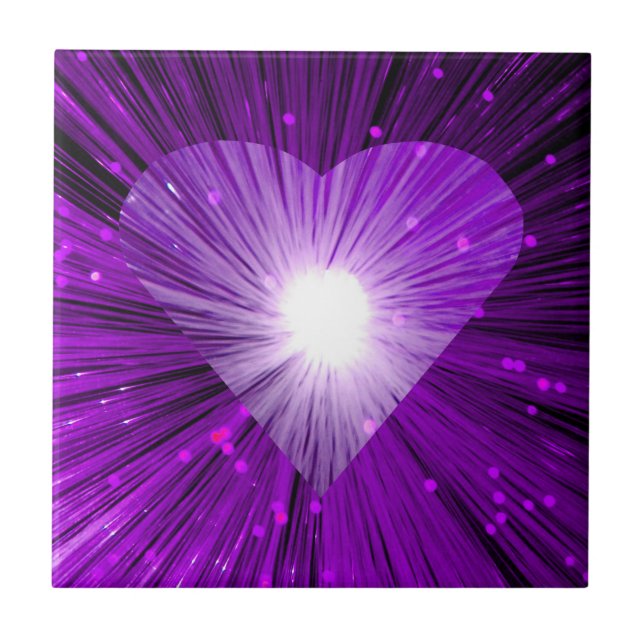 Azulejo de Coração Roxo (Frente)