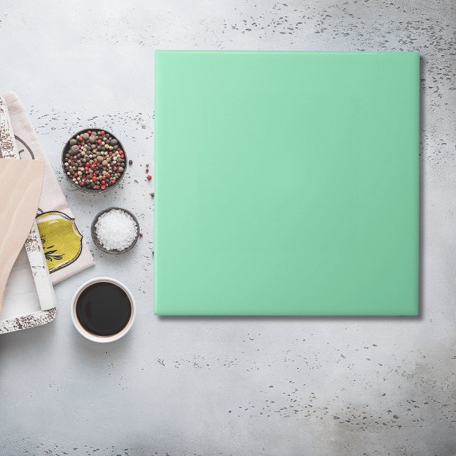 Azulejo de Cores Verde Seafoam (Seafoam Green Color Tile in mint green
)